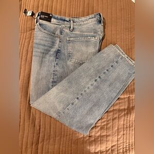 Express Denim Blue Women's Straight Jeans, 4S, I had hemmed, I’m 5’1